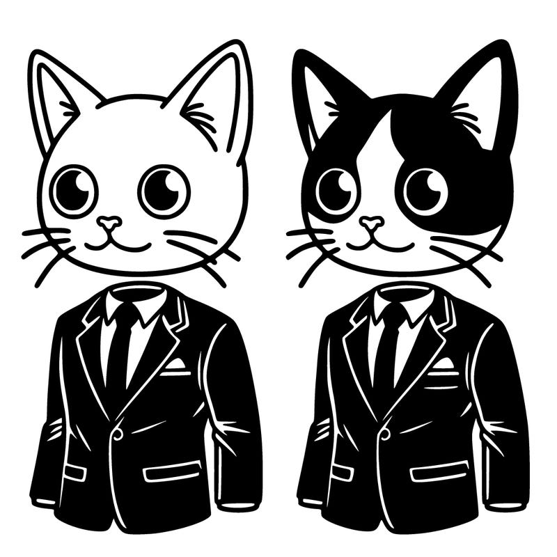 a tuxedo cat into a human