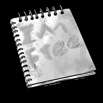 a blank sketch pad