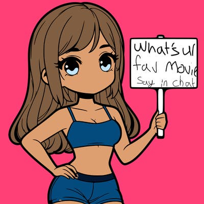 girl in a cute crop top holding a blank sign