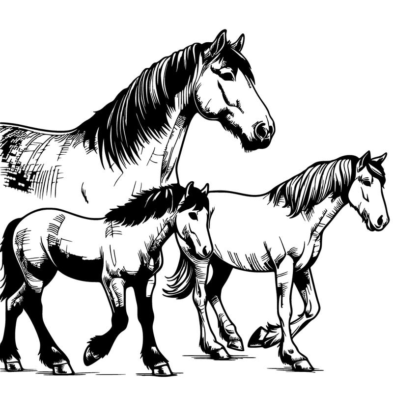 realistic horses
