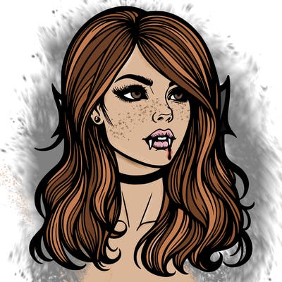 one vampire realistic girl