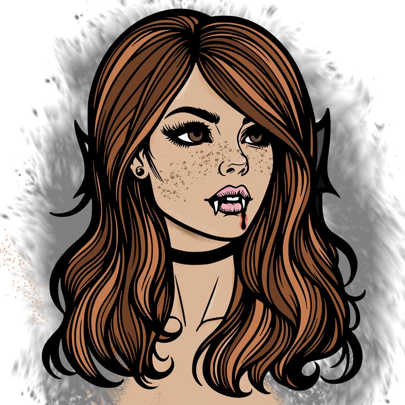 one vampire realistic girl