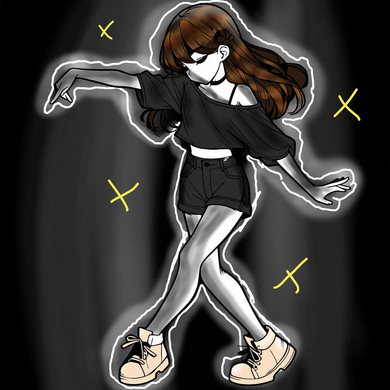 realistic girl danceing