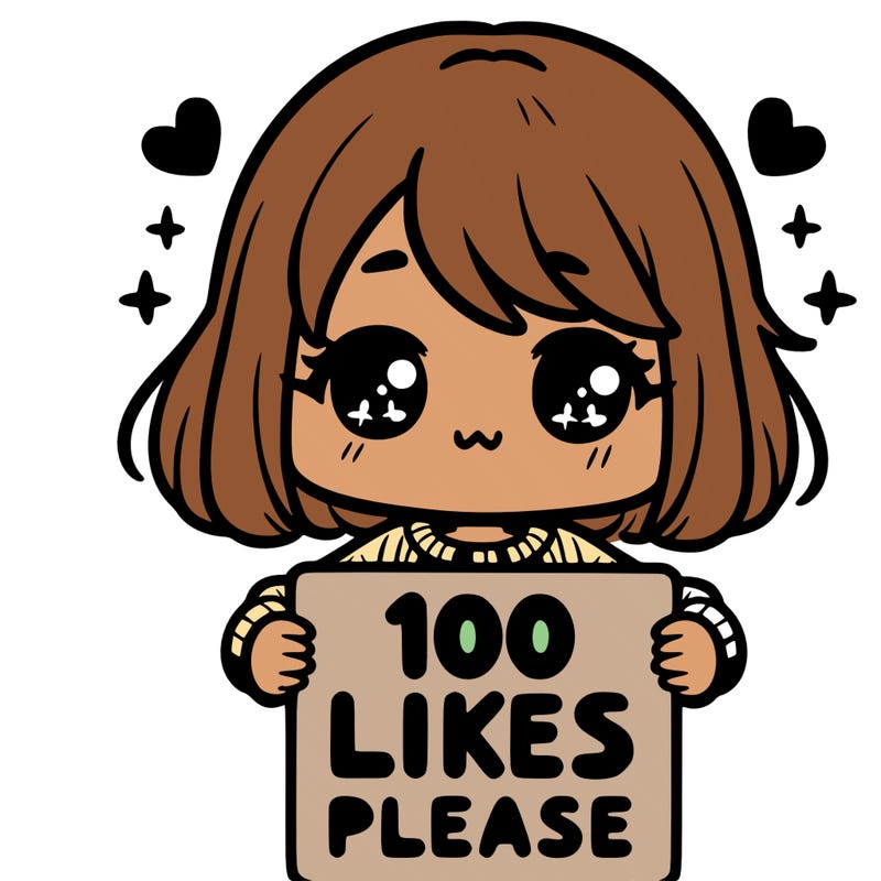 cute girl holding a sign saying 100 likes please