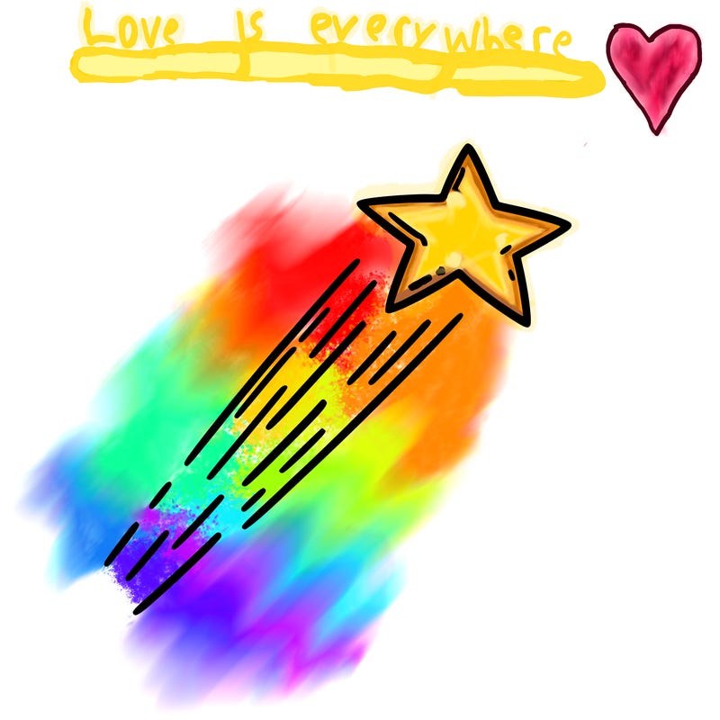 a shooting star in the sky