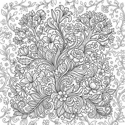 Discover the beauty of nature transformed into art with this exquisite plant and flower sculpture coloring page. Its intricate details and organic patterns offer a truly immersive and relaxing coloring experience.