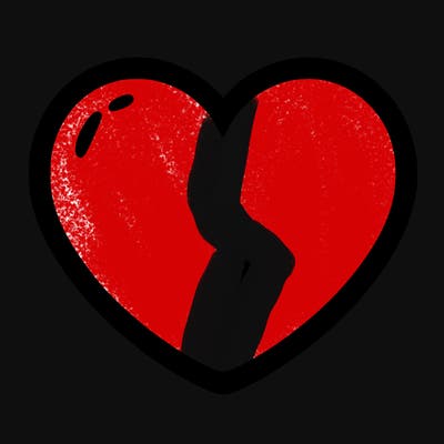 a blank heart