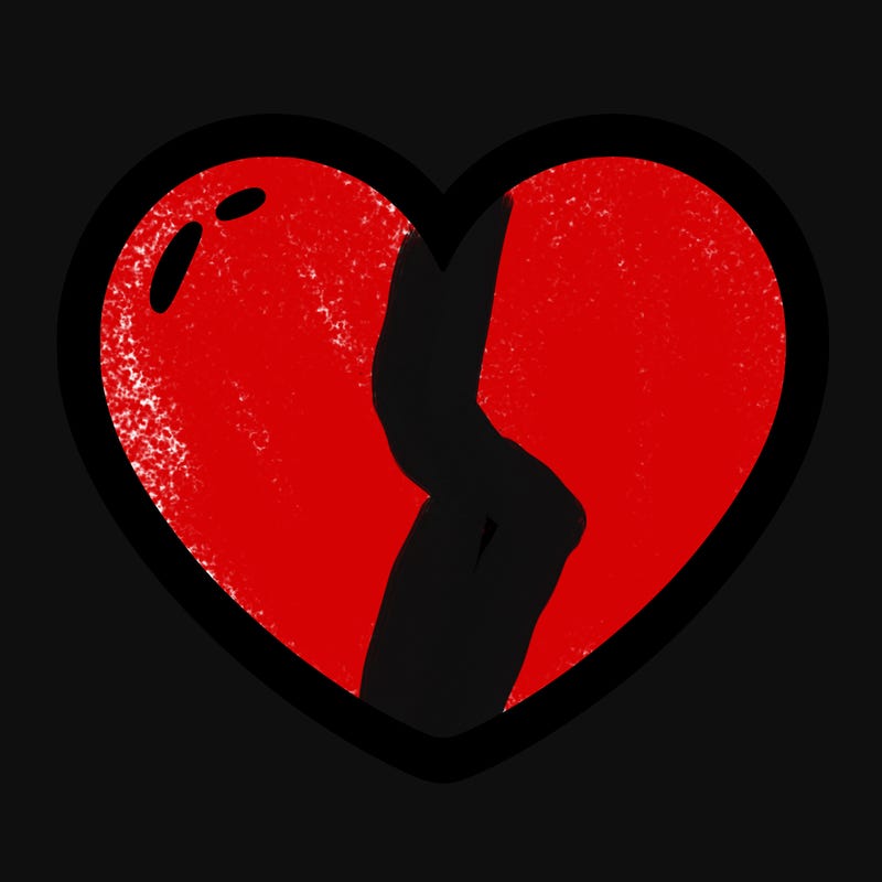 a blank heart