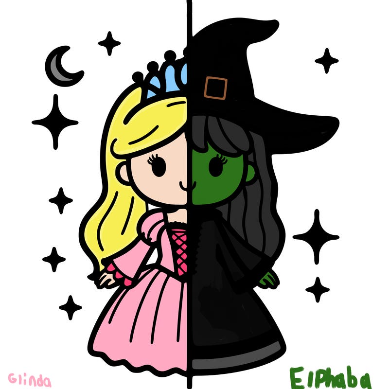 split princess and witch