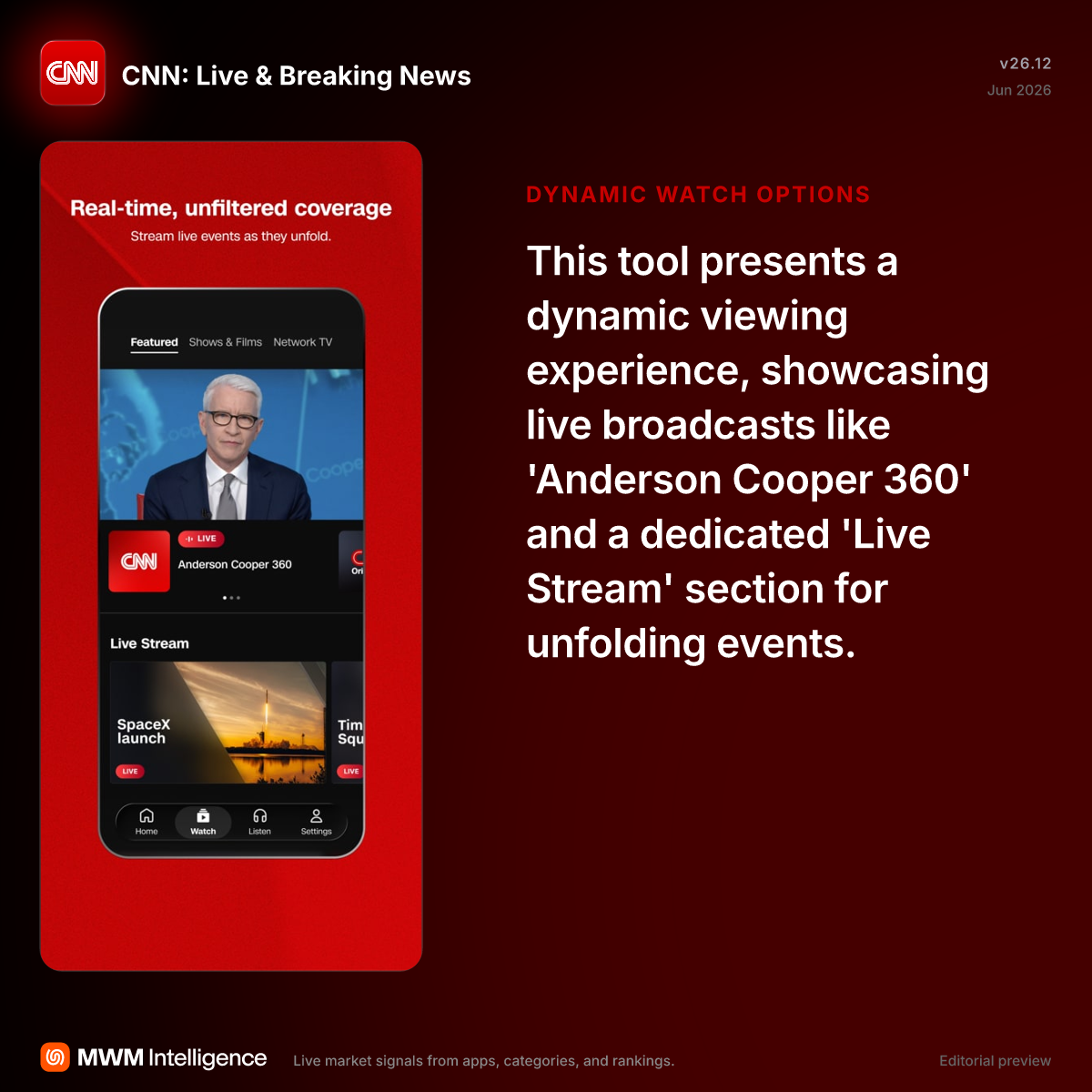 CNN: Live & Breaking News - News App | MWM