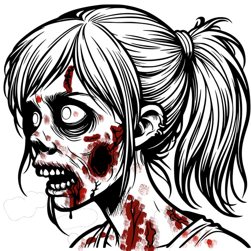 creepy realistic zombie girl