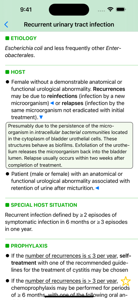 Mensa Guide - Mensa Guide treatment information for recurrent urinary tract infection