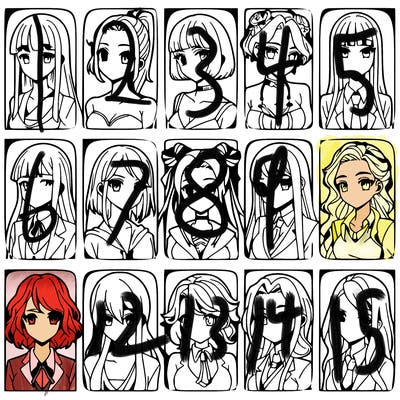 girls that look diffrent anime