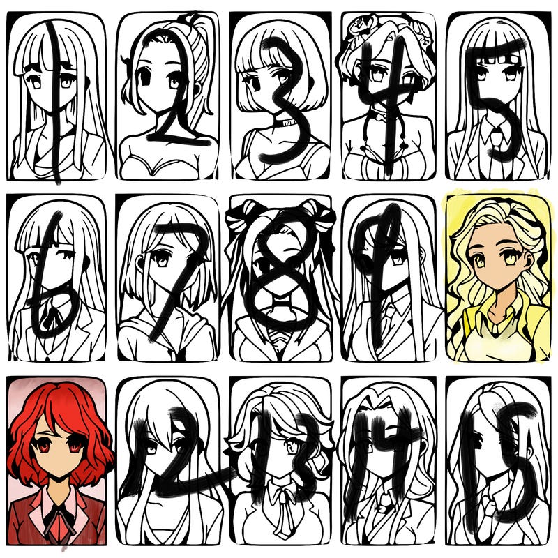 girls that look diffrent anime