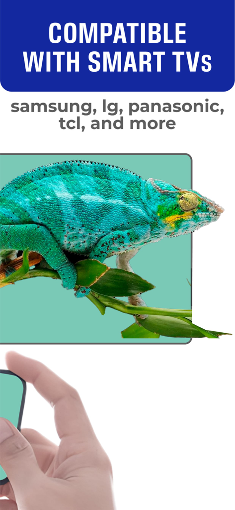 Aplicación de duplicación de pantalla AirDroid Cast mostrando compatibilidad con televisores inteligentes Samsung LG Panasonic y TCL