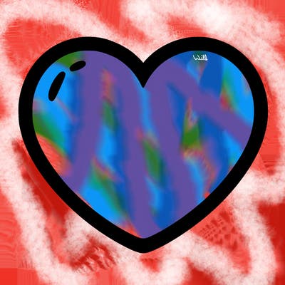 a blank heart