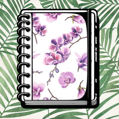 blank, realistic notebook