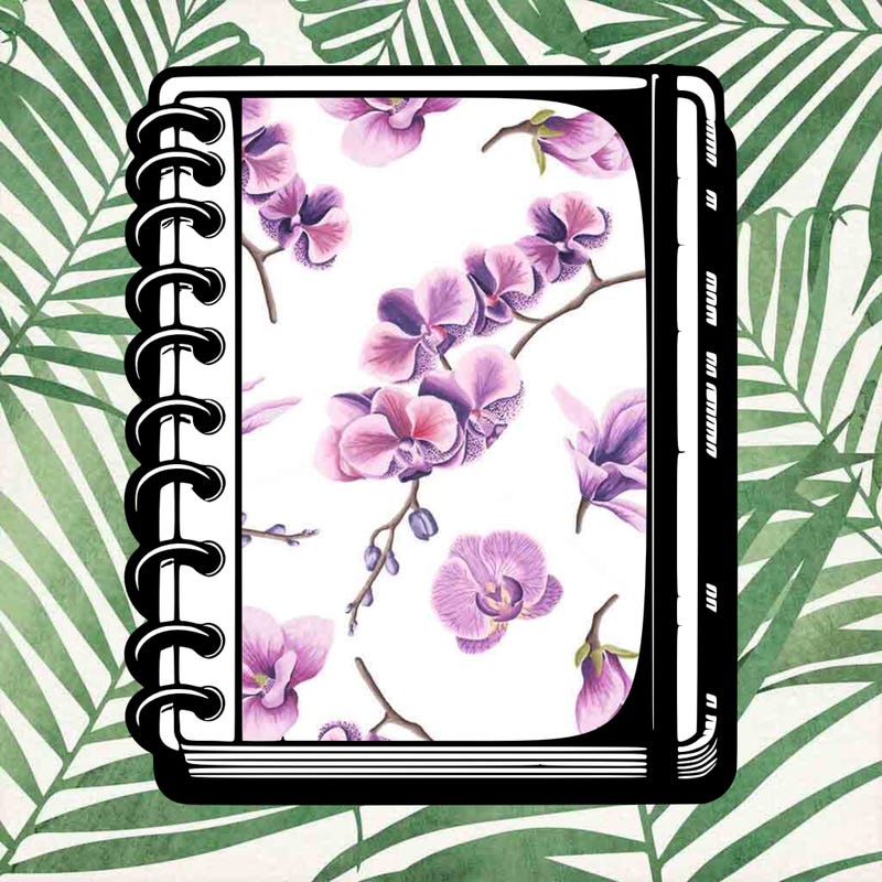 blank, realistic notebook