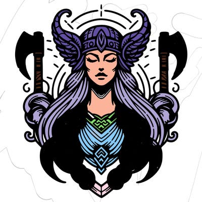 realistic valhalla goddess  symbol