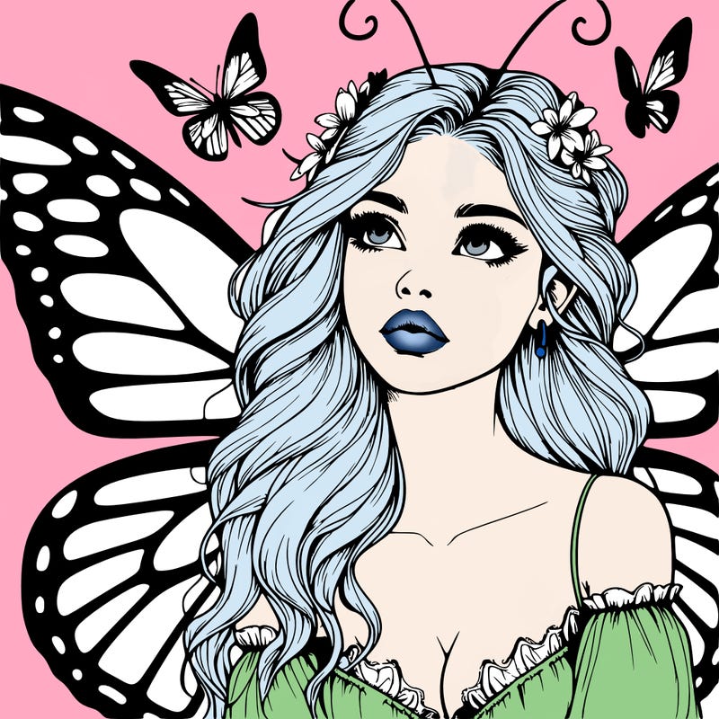 butterfly fairy realistic girl