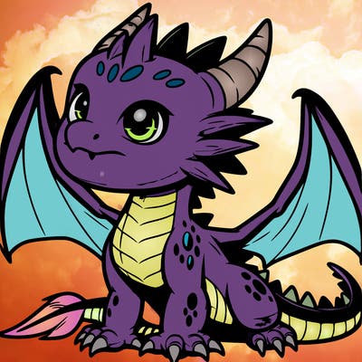 fierce baby night dragon