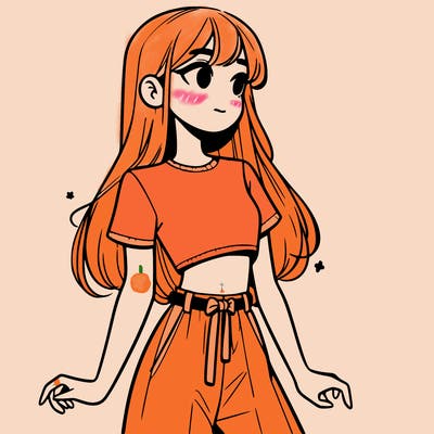 girl in a cute crop top