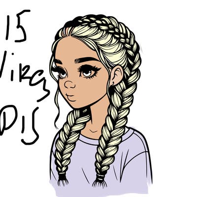 realistic girl with braids