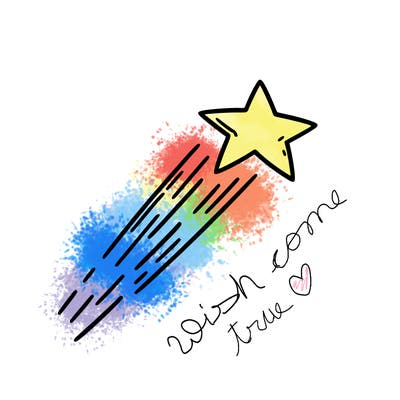 a shooting star in the sky