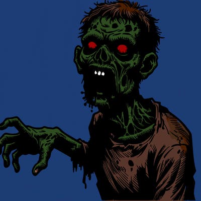 creepy realistic zombie