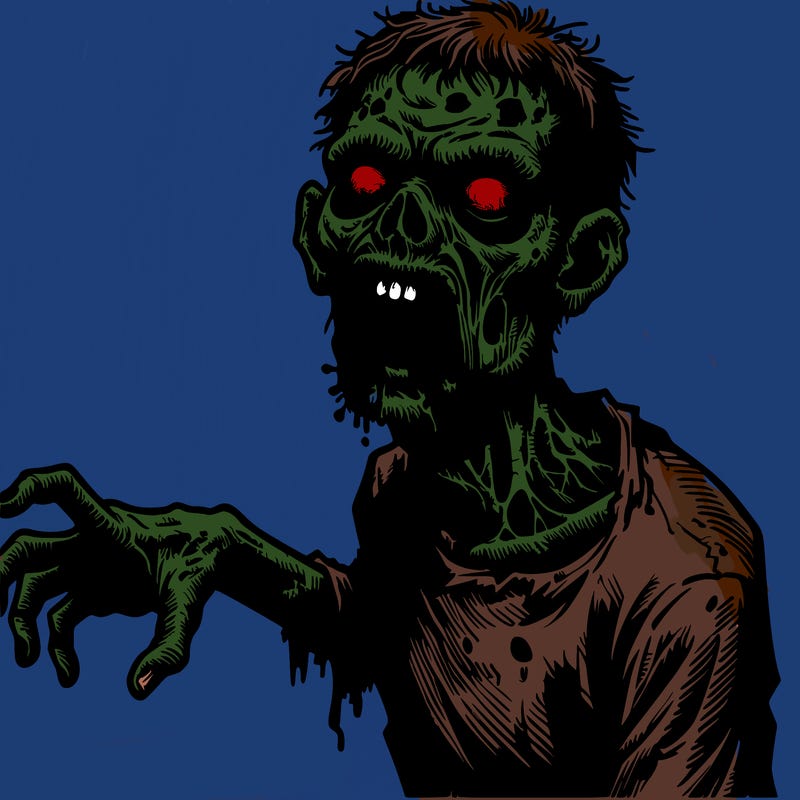 creepy realistic zombie