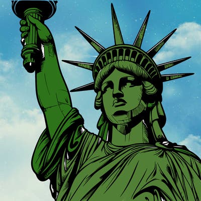 realistic statue of liberty