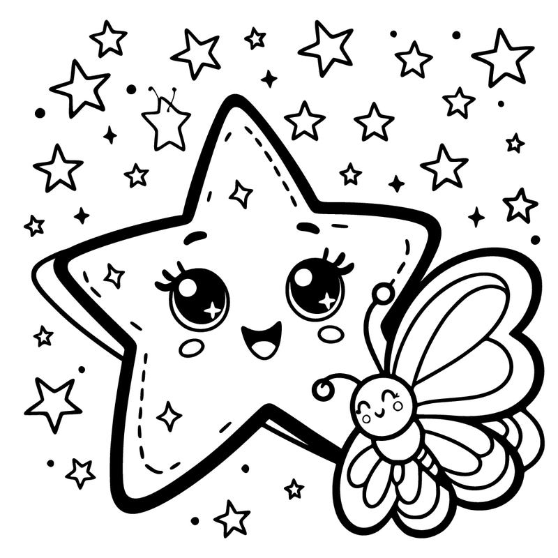 twinkle twinkle little star with a butterfly