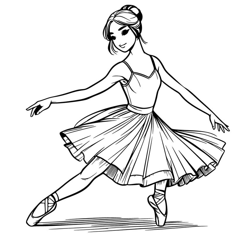beautiful realistic girl doing ballet