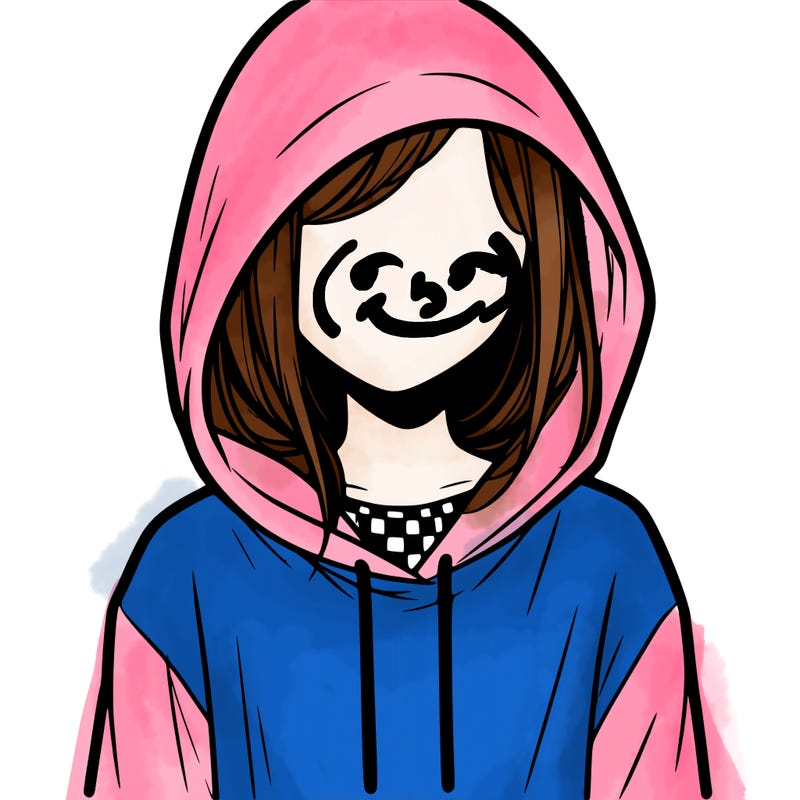 faceless girl in hoodie