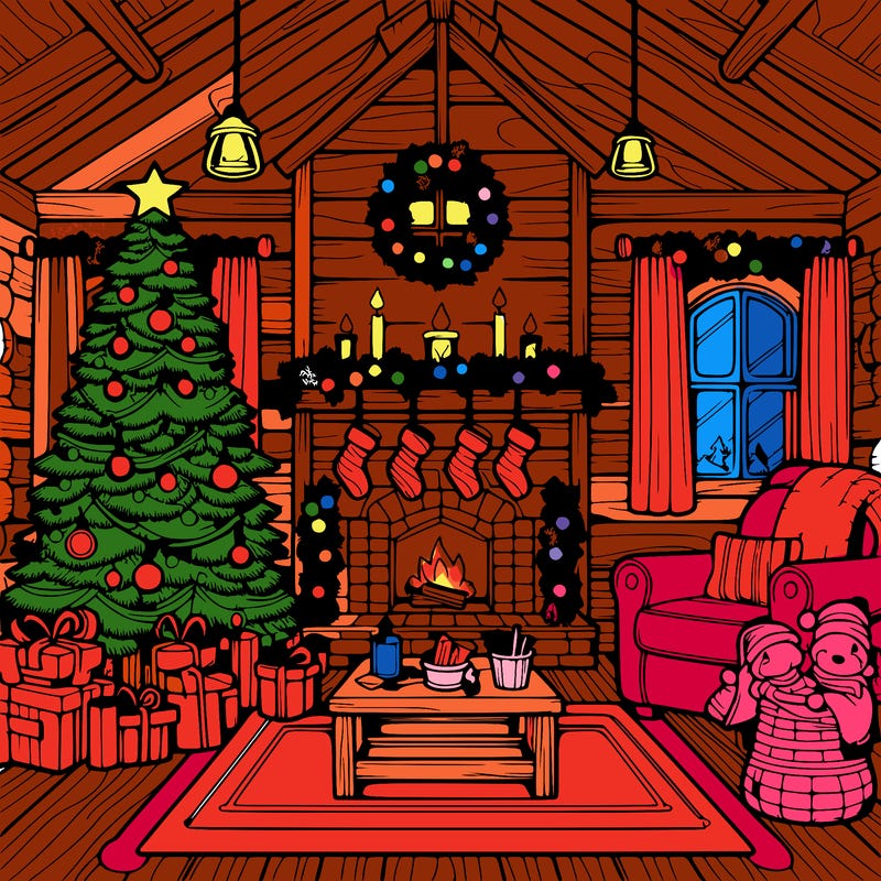 christmas house interior