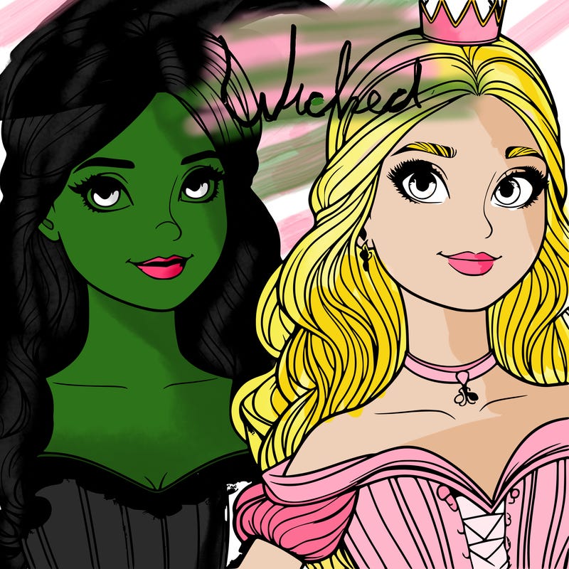 elfaba and glinda realistic girls
