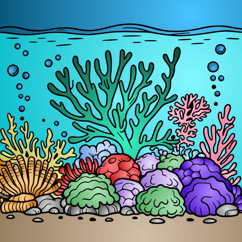 coral-reef out line