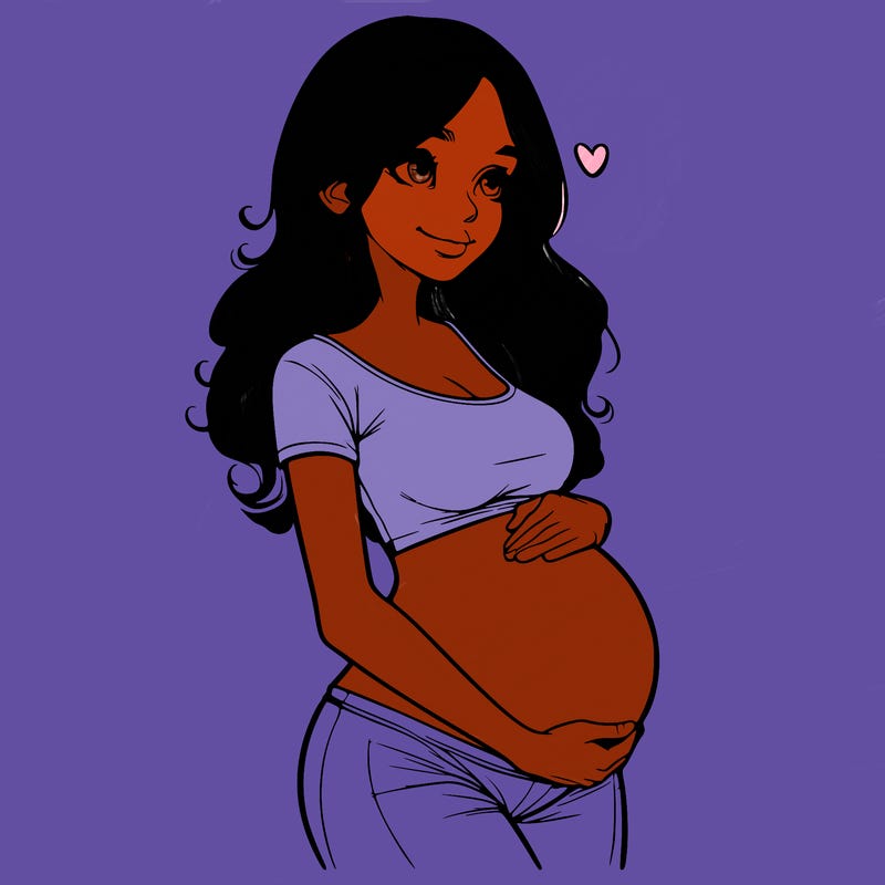 realistic pregnant girl