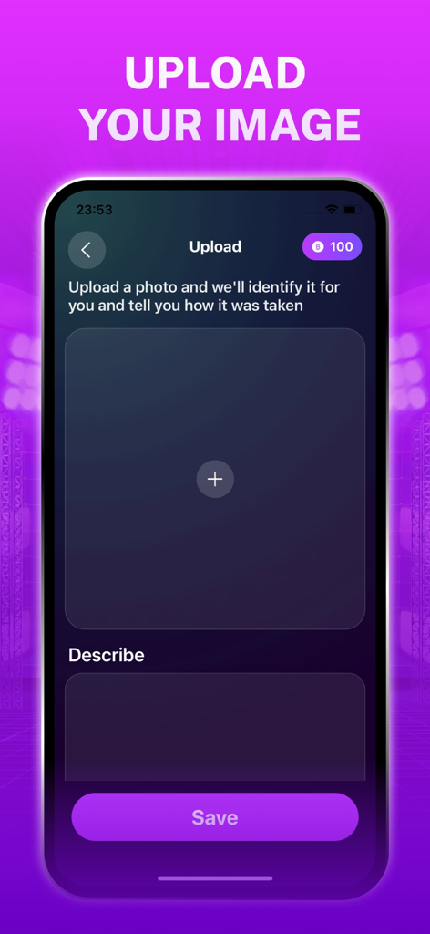 Swello - Swello app upload screen for photography analysis