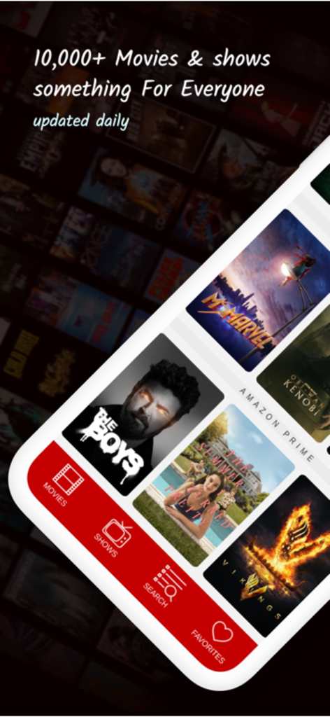 Primeflix Plus Movies & Tv - Primeflix Plus app screen showing popular movie and TV show titles for discovery