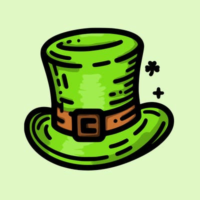 st patrick hat with thin lines