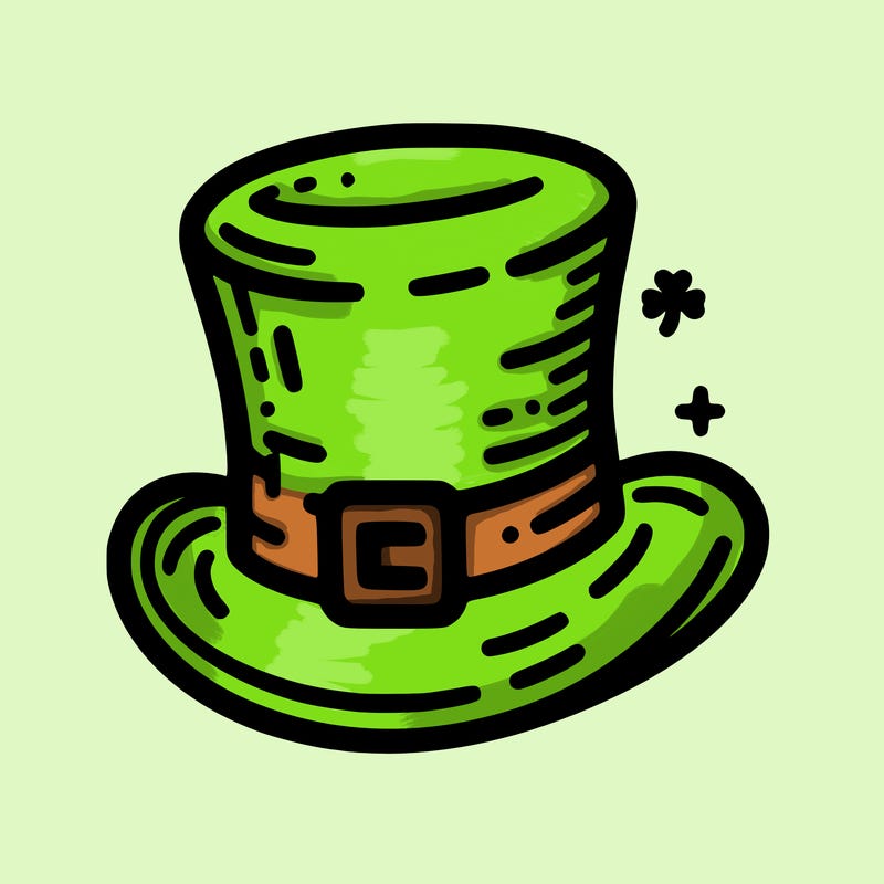 st patrick hat with thin lines