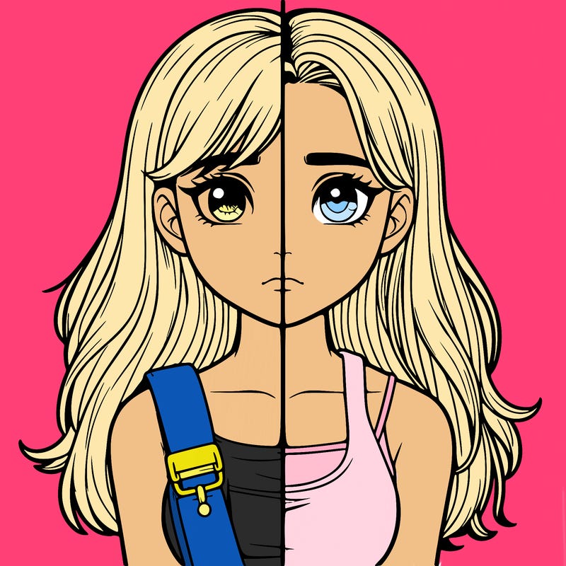 realistic girl split