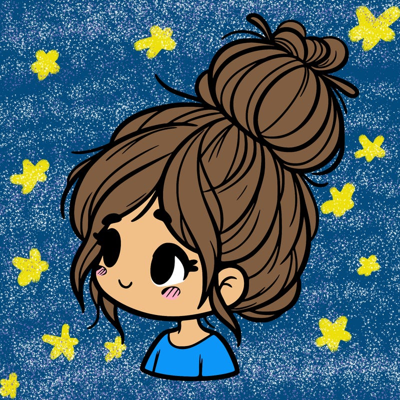 girl with messy bun