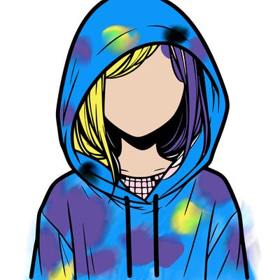 faceless girl in hoodie