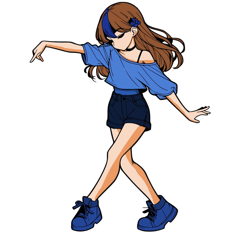 realistic girl danceing