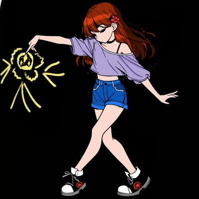 realistic girl danceing