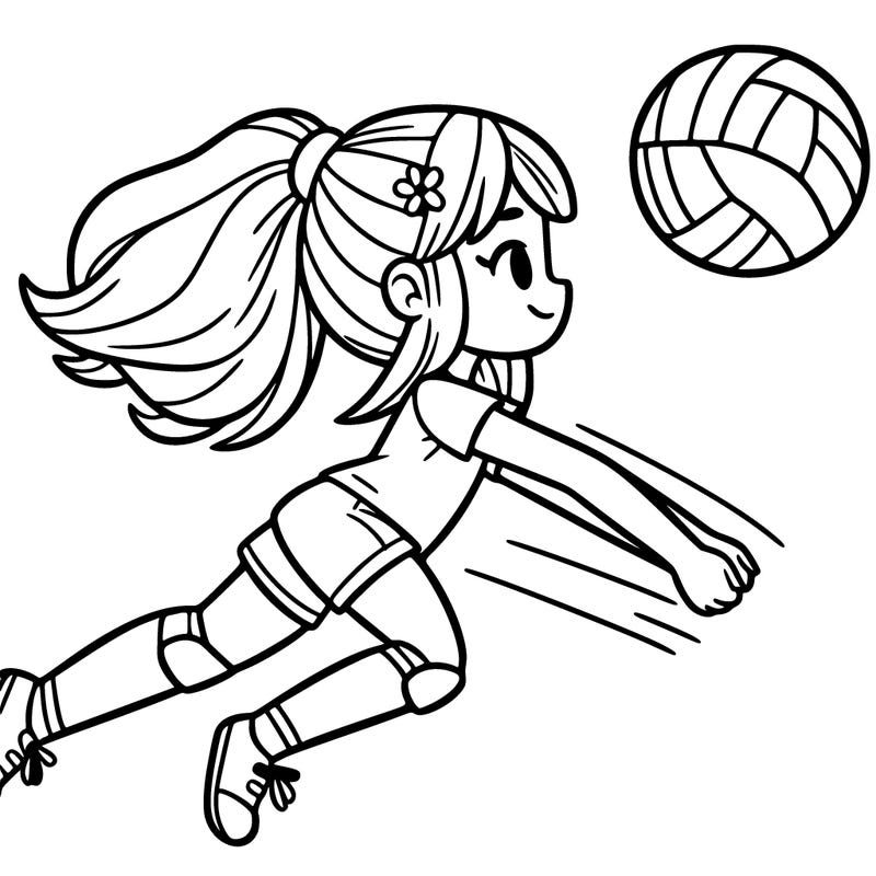 girl playing volleyball