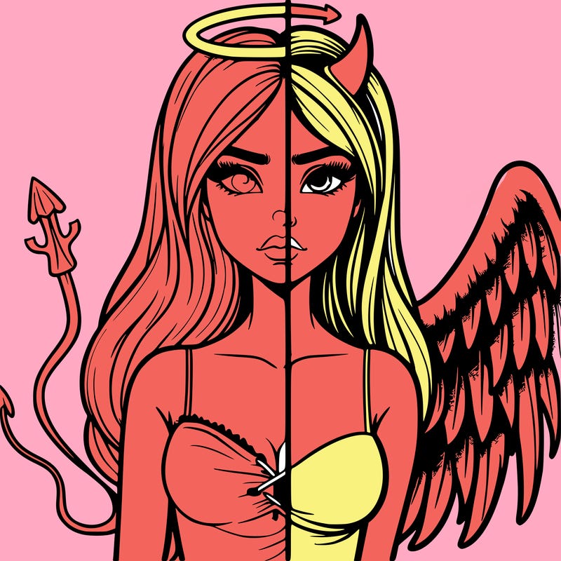 devil vs angel realistic girl