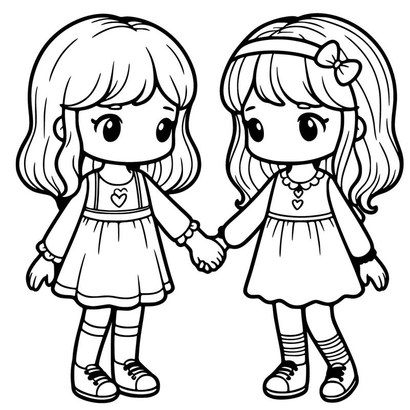 2 girls holding hands